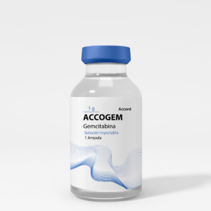 Ámpula de Accogem 1g, antibiótico para infecciones graves.