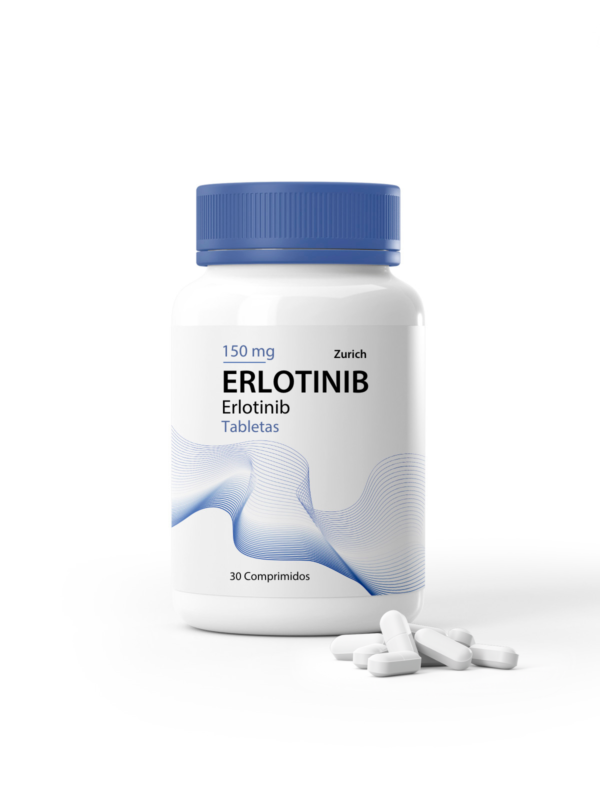 Erlotinib 150 mg comprimidos, medicamento para cáncer de pulmón.