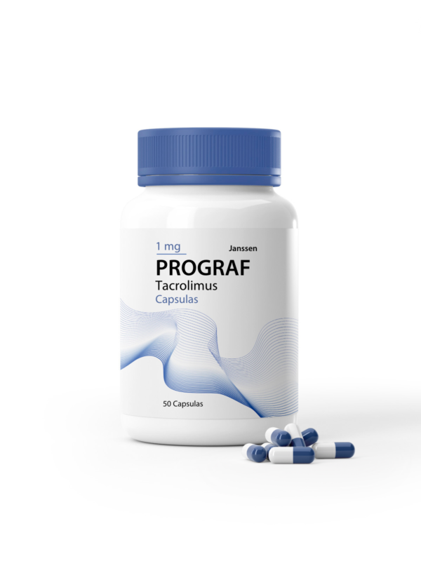 Prograf 1 mg tabletas, inmunosupresor para trasplantes.